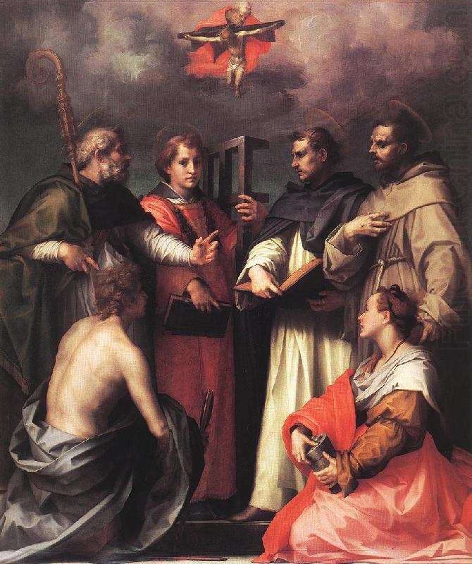 Andrea del Sarto Disputation over the Trinity china oil painting image